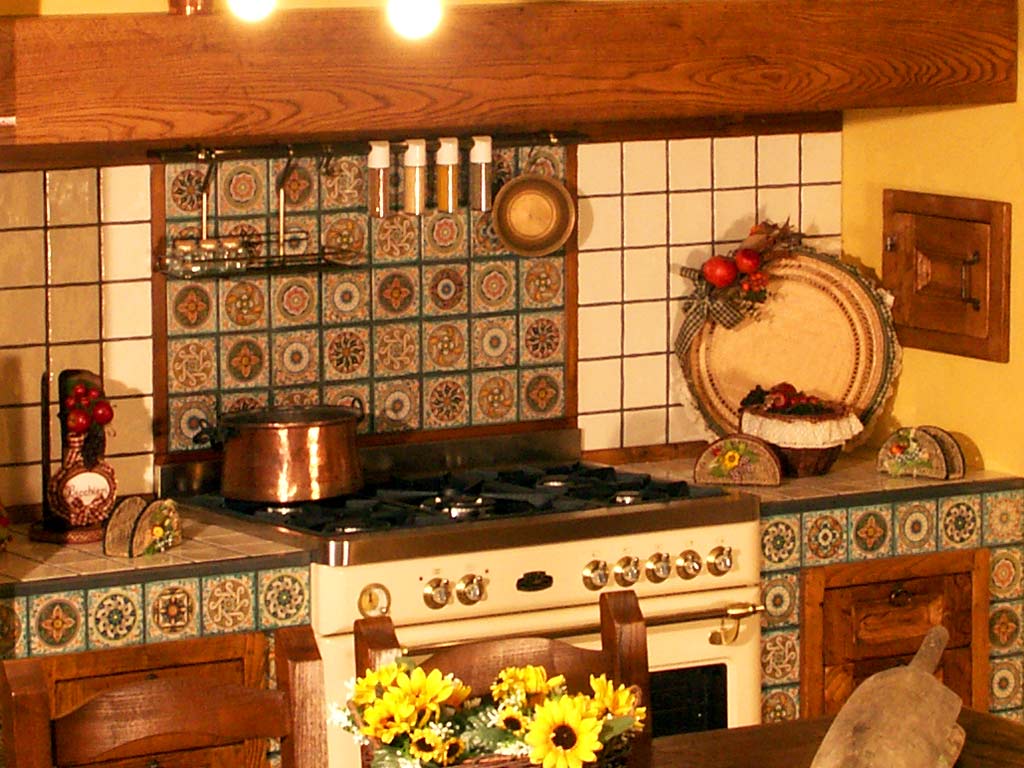 Realization of faux masonry kitchens in Sicily